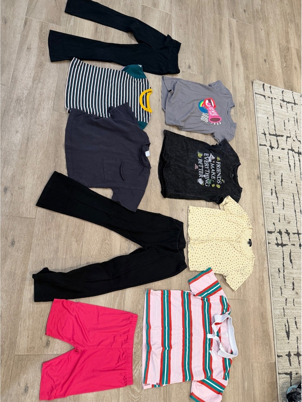 Kids’ Size 10–12 Clothing Bundle — 9 Pieces